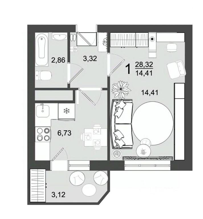 Apartment Sale, 28.32 sq. m. at Maydanovo Park, Klin, Moscow Region, Russia #1 Apartment Sale, 28.32 sq. m. at Maydanovo Park, Klin, Moscow Region, Russia #1