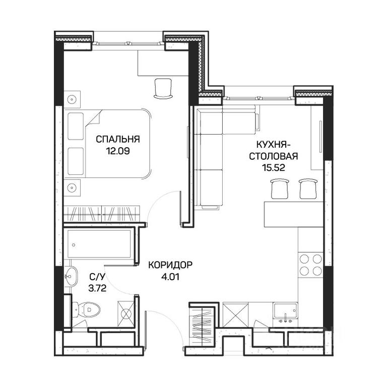 Apartment Sale, 35.9 sq. m. at Clementine (Klementin), Korneychuka Street, 27, Moscow, Russia #1 Apartment Sale, 35.9 sq. m. at Clementine (Klementin), Korneychuka Street, 27, Moscow, Russia #1