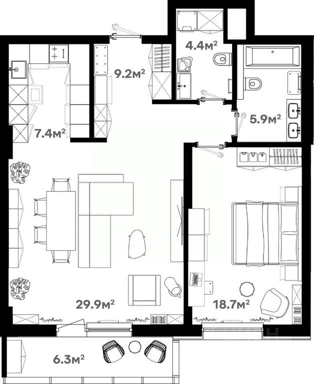 1-BD Apartment Sale, 78.6 sq. m. at River House (River Khaus), Sovetskaya ulitsa, 60, Schyolkovo, Moscow Region, Russia #2 1-BD Apartment Sale, 78.6 sq. m. at River House (River Khaus), Sovetskaya ulitsa, 60, Schyolkovo, Moscow Region, Russia #2