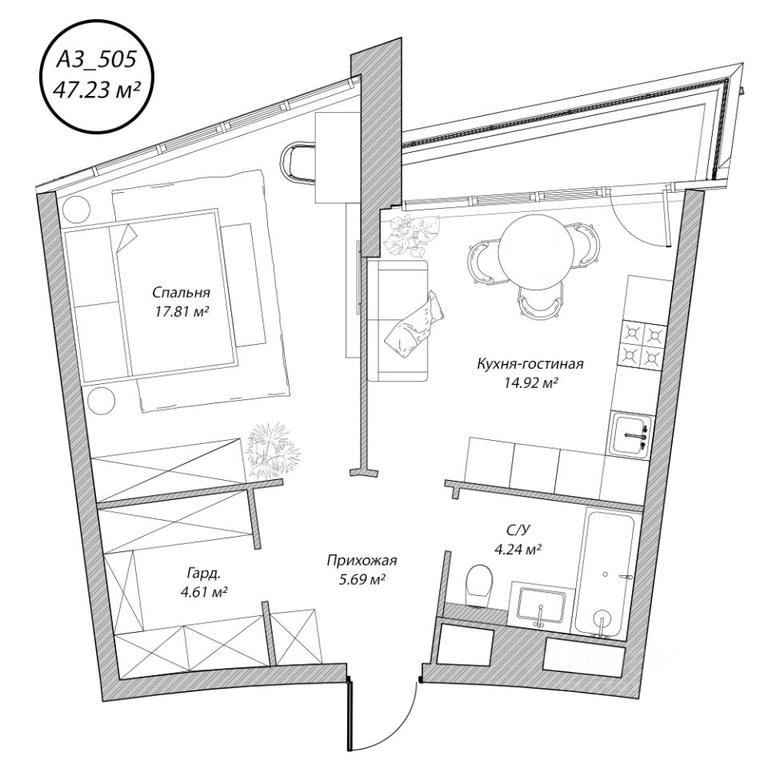 1-BD Apartment Sale, 47.3 sq. m. at Klubny dom Rublevo, 5th Myakininskaya Street, 20, Moscow, Russia #1 1-BD Apartment Sale, 47.3 sq. m. at Klubny dom Rublevo, 5th Myakininskaya Street, 20, Moscow, Russia #1