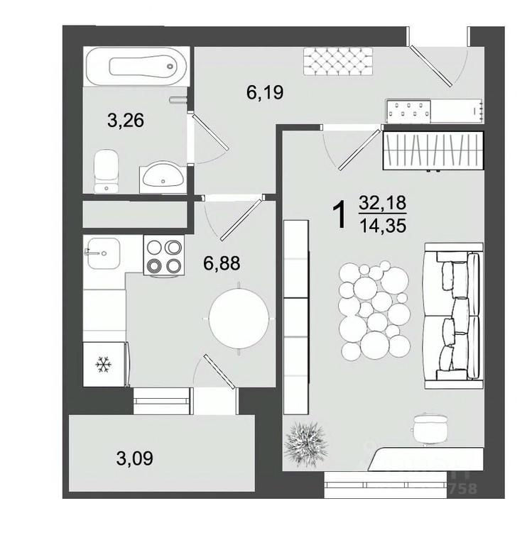 Apartment Sale, 32.18 sq. m. at Maydanovo Park, Klin, Moscow Region, Russia #1 Apartment Sale, 32.18 sq. m. at Maydanovo Park, Klin, Moscow Region, Russia #1