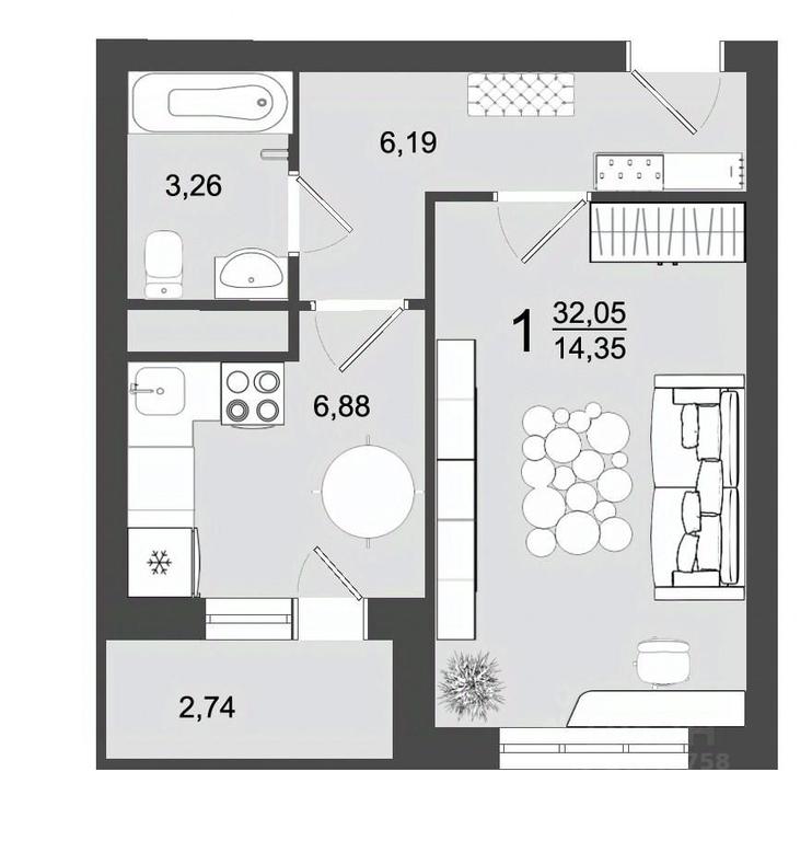 Apartment Sale, 32.05 sq. m. at Maydanovo Park, Klin, Moscow Region, Russia #1 Apartment Sale, 32.05 sq. m. at Maydanovo Park, Klin, Moscow Region, Russia #1