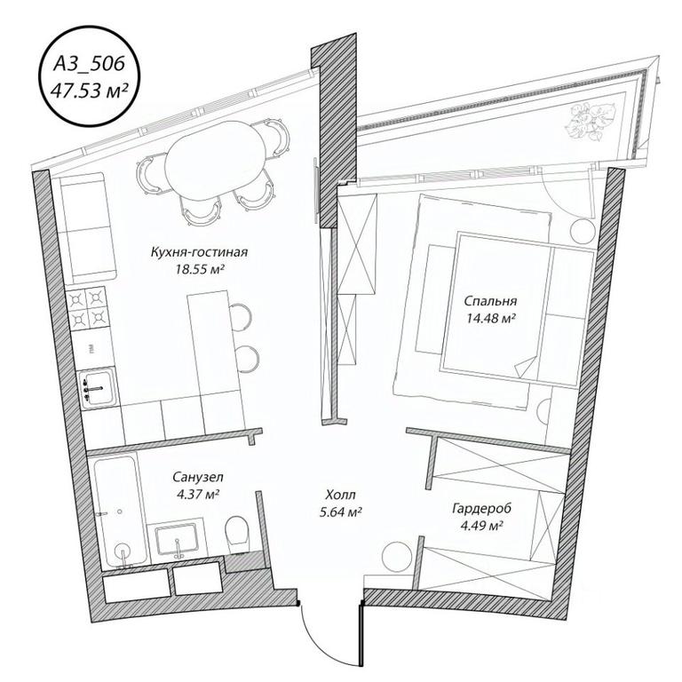 1-BD Apartment Sale, 47.5 sq. m. at Klubny dom Rublevo, 5th Myakininskaya Street, 20, Moscow, Russia #1 1-BD Apartment Sale, 47.5 sq. m. at Klubny dom Rublevo, 5th Myakininskaya Street, 20, Moscow, Russia #1