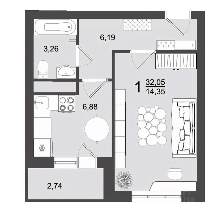 Apartment Sale, 32.05 sq. m. at Maydanovo Park, Klin, Moscow Region, Russia #1 Apartment Sale, 32.05 sq. m. at Maydanovo Park, Klin, Moscow Region, Russia #1