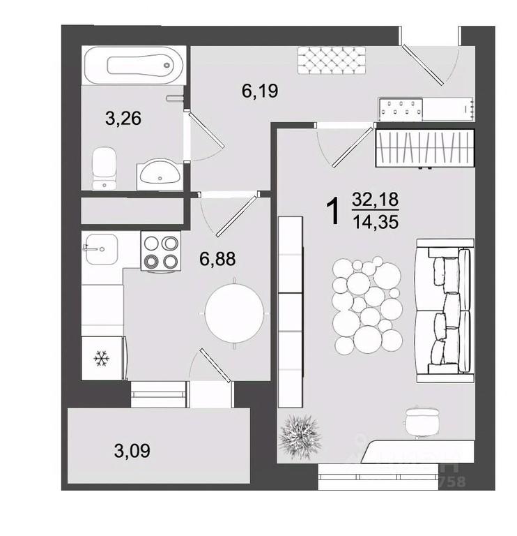 Apartment Sale, 32.18 sq. m. at Maydanovo Park, Klin, Moscow Region, Russia #1 Apartment Sale, 32.18 sq. m. at Maydanovo Park, Klin, Moscow Region, Russia #1