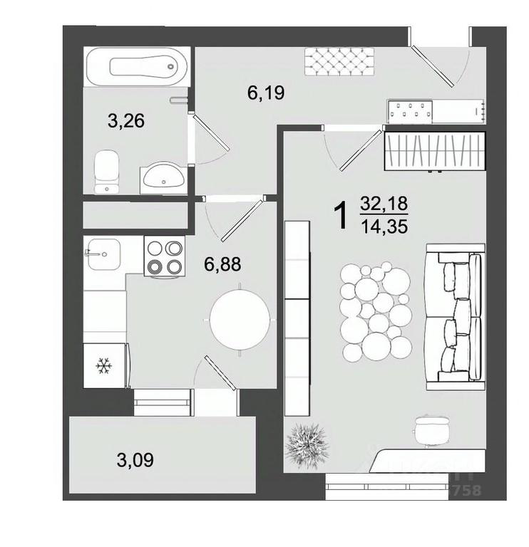 Apartment Sale, 32.18 sq. m. at Maydanovo Park, Klin, Moscow Region, Russia #1 Apartment Sale, 32.18 sq. m. at Maydanovo Park, Klin, Moscow Region, Russia #1