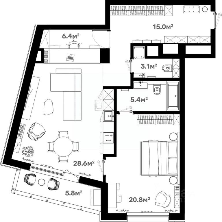 1-BD Apartment Sale, 86.3 sq. m. at River House (River Khaus), Sovetskaya ulitsa, 60, Schyolkovo, Moscow Region, Russia #1 1-BD Apartment Sale, 86.3 sq. m. at River House (River Khaus), Sovetskaya ulitsa, 60, Schyolkovo, Moscow Region, Russia #1