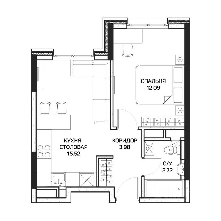 Apartment Sale, 35.4 sq. m. at Clementine (Klementin), Korneychuka Street, 27, Moscow, Russia #1 Apartment Sale, 35.4 sq. m. at Clementine (Klementin), Korneychuka Street, 27, Moscow, Russia #1