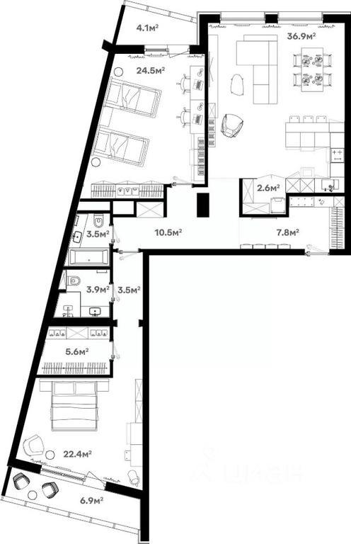 2-BD Apartment Sale, 130.6 sq. m. at River House (River Khaus), Sovetskaya ulitsa, 60, Schyolkovo, Moscow Region, Russia #1 2-BD Apartment Sale, 130.6 sq. m. at River House (River Khaus), Sovetskaya ulitsa, 60, Schyolkovo, Moscow Region, Russia #1