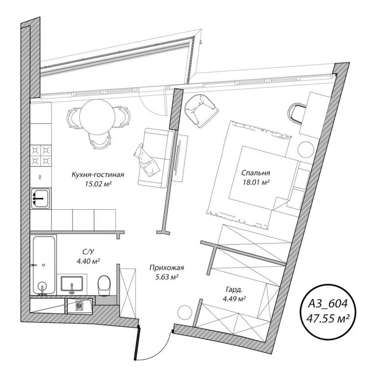 1-BD Apartment Sale, 47.5平方米 at Klubny dom Rublevo, 5th Myakininskaya Street, 20, Moscow, Russia #1 1-BD Apartment Sale, 47.5平方米 at Klubny dom Rublevo, 5th Myakininskaya Street, 20, Moscow, Russia #1