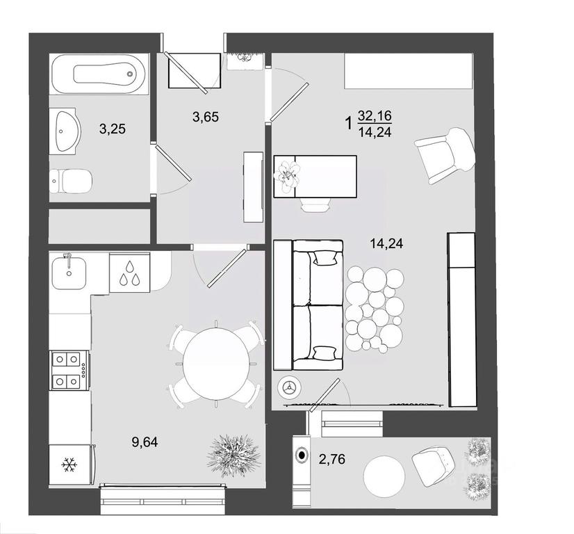 Apartment Sale, 32.16 sq. m. at Maydanovo Park, Klin, Moscow Region, Russia #1 Apartment Sale, 32.16 sq. m. at Maydanovo Park, Klin, Moscow Region, Russia #1