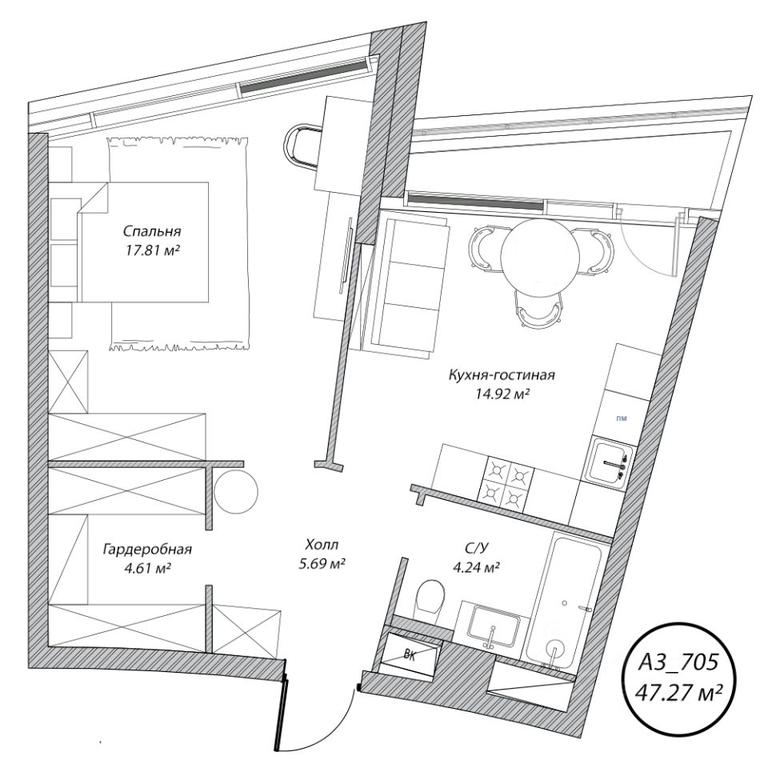 1-BD Apartment Sale, 47.2 sq. m. at Klubny dom Rublevo, 5th Myakininskaya Street, 20, Moscow, Russia #1 1-BD Apartment Sale, 47.2 sq. m. at Klubny dom Rublevo, 5th Myakininskaya Street, 20, Moscow, Russia #1