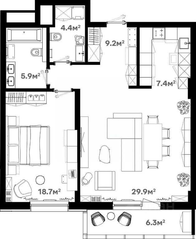 1-BD Apartment Sale, 80 sq. m. at River House (River Khaus), Sovetskaya ulitsa, 60, Schyolkovo, Moscow Region, Russia #2 1-BD Apartment Sale, 80 sq. m. at River House (River Khaus), Sovetskaya ulitsa, 60, Schyolkovo, Moscow Region, Russia #2