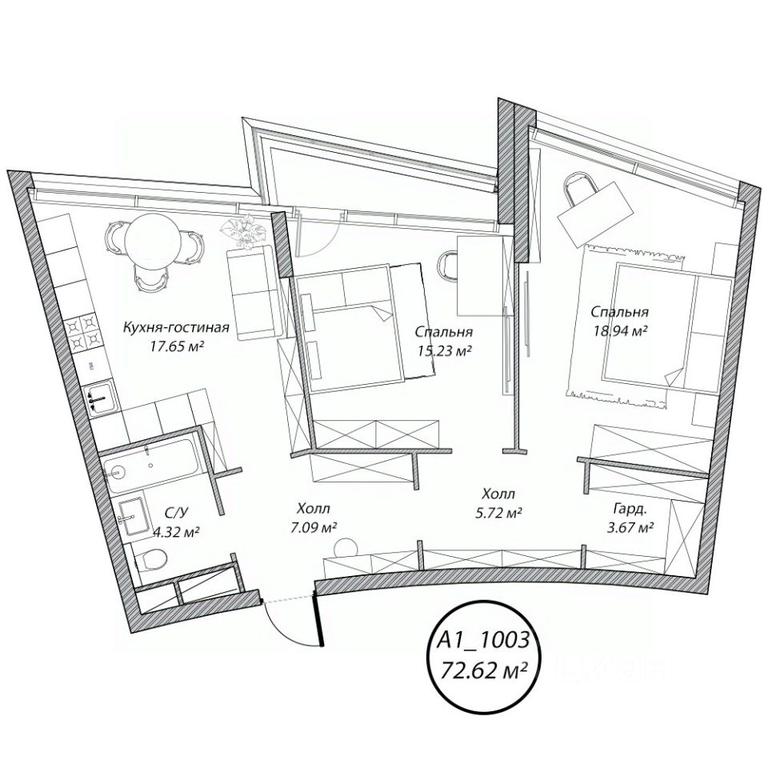 2-BD Apartment Sale, 72.6 sq. m. at Klubny dom Rublevo, 5th Myakininskaya Street, 20, Moscow, Russia #1 2-BD Apartment Sale, 72.6 sq. m. at Klubny dom Rublevo, 5th Myakininskaya Street, 20, Moscow, Russia #1