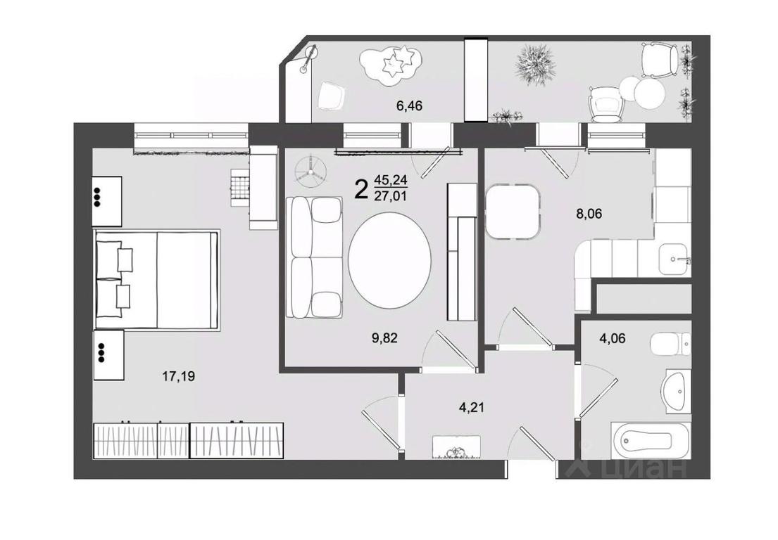 1-BD Apartment Sale, 45.24 sq. m. at Maydanovo Park, Klin, Moscow Region, Russia #1 1-BD Apartment Sale, 45.24 sq. m. at Maydanovo Park, Klin, Moscow Region, Russia #1