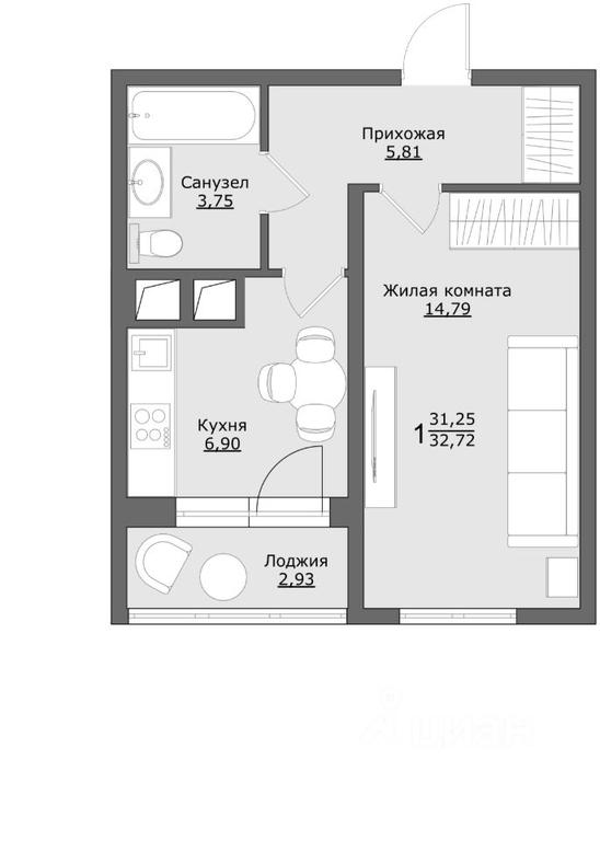 Apartment Sale, 32.72平方米 at Klever, Gorzhovitskaya ulitsa, Khotkovo, Sergiyevo-Posadskiy Urban District, Moscow Region, Russia #1 Apartment Sale, 32.72平方米 at Klever, Gorzhovitskaya ulitsa, Khotkovo, Sergiyevo-Posadskiy Urban District, Moscow Region, Russia #1