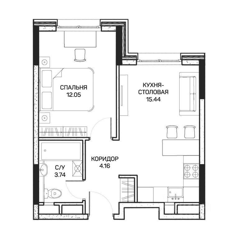 Apartment Sale, 35.5平方米 at Clementine (Klementin), Korneychuka Street, 27, Moscow, Russia #1 Apartment Sale, 35.5平方米 at Clementine (Klementin), Korneychuka Street, 27, Moscow, Russia #1