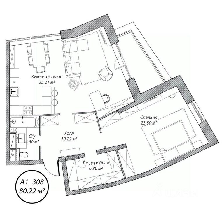1-BD Apartment Sale, 80.2 sq. m. at Klubny dom Rublevo, 5th Myakininskaya Street, 20, Moscow, Russia #1 1-BD Apartment Sale, 80.2 sq. m. at Klubny dom Rublevo, 5th Myakininskaya Street, 20, Moscow, Russia #1