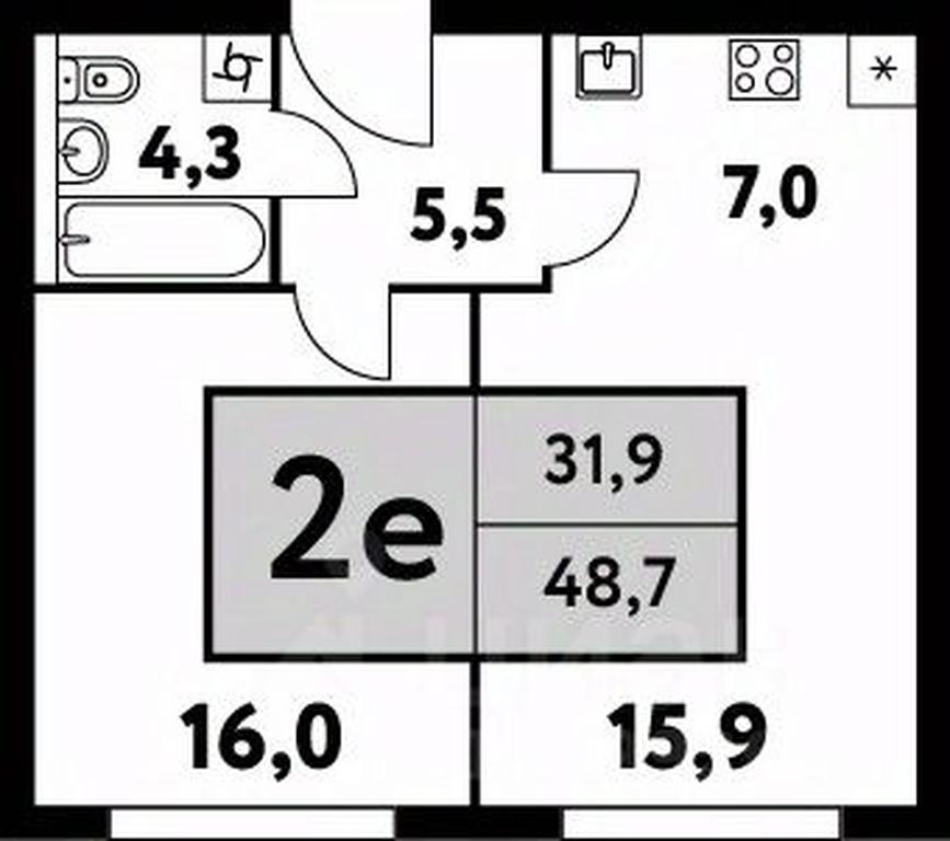 1-BD Apartment Sale, 48.7 sq. m. at Festival park-2, Festivalnaya Street, Moscow, Russia #1 1-BD Apartment Sale, 48.7 sq. m. at Festival park-2, Festivalnaya Street, Moscow, Russia #1