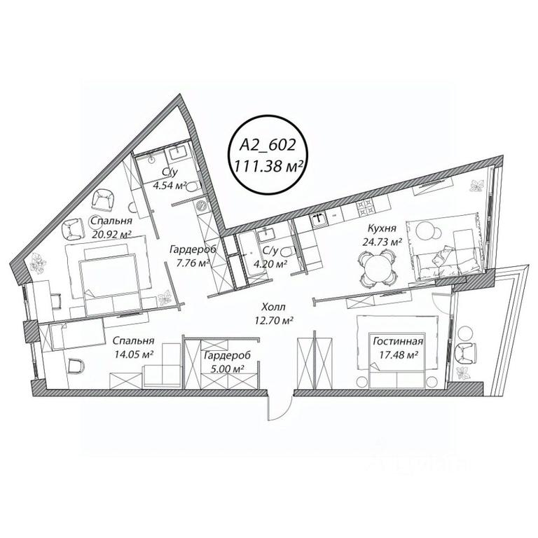 3-BD Apartment Sale, 111.4 sq. m. at Klubny dom Rublevo, 5th Myakininskaya Street, 20, Moscow, Russia #1 3-BD Apartment Sale, 111.4 sq. m. at Klubny dom Rublevo, 5th Myakininskaya Street, 20, Moscow, Russia #1