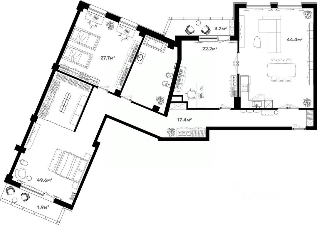 Продажа 3-комн. квартиры, 182,7 м² в ЖК «River House (Ривер Хаус)», Советская улица, 60, Щёлково, Московская область, Россия #1