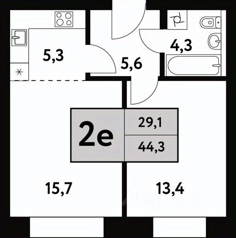 1-BD Apartment Sale, 44.3 sq. m. at Festival park-2, Festivalnaya Street, Moscow, Russia #1 1-BD Apartment Sale, 44.3 sq. m. at Festival park-2, Festivalnaya Street, Moscow, Russia #1