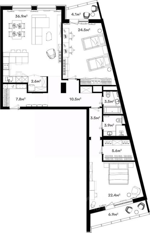 2-BD Apartment Sale, 131平方米 at River House (River Khaus), Sovetskaya ulitsa, 60, Schyolkovo, Moscow Region, Russia #2 2-BD Apartment Sale, 131平方米 at River House (River Khaus), Sovetskaya ulitsa, 60, Schyolkovo, Moscow Region, Russia #2