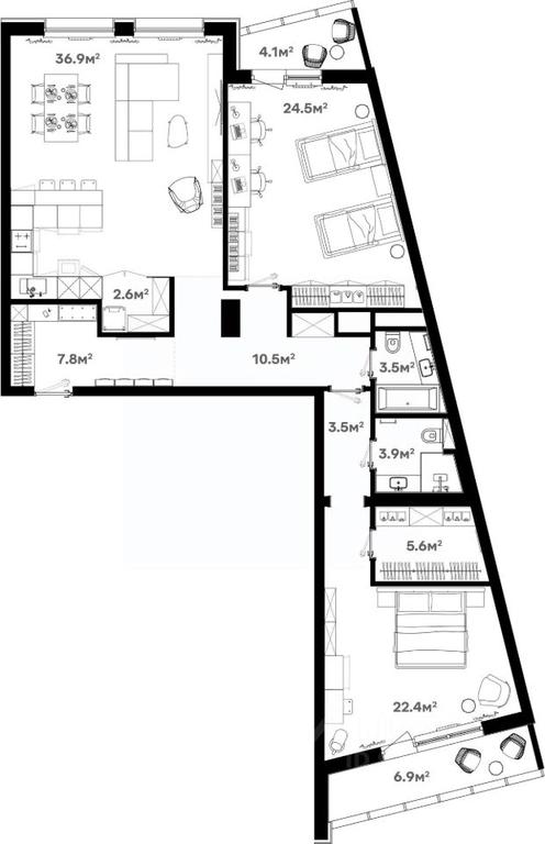 2-BD Apartment Sale, 131平方米 at River House (River Khaus), Sovetskaya ulitsa, 60, Schyolkovo, Moscow Region, Russia #1 2-BD Apartment Sale, 131平方米 at River House (River Khaus), Sovetskaya ulitsa, 60, Schyolkovo, Moscow Region, Russia #1