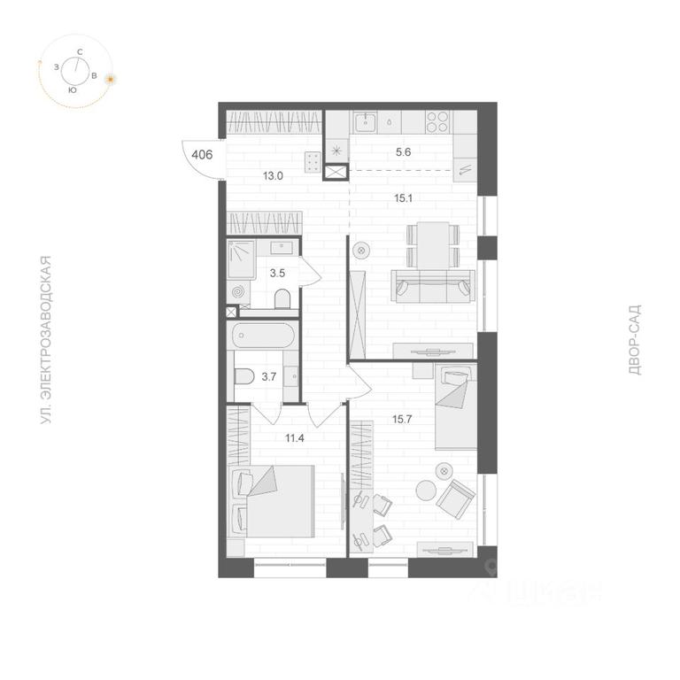 1-BD Apartment Sale, 68 sq. m. at ARTEL (Artel), Elektrozavodskaya Street, Moscow, Russia #1 1-BD Apartment Sale, 68 sq. m. at ARTEL (Artel), Elektrozavodskaya Street, Moscow, Russia #1
