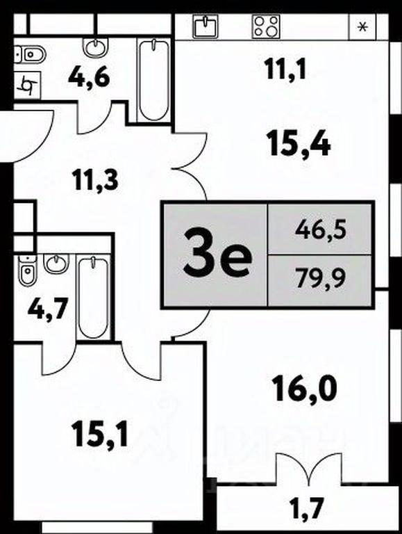 2-BD Apartment Sale, 79.9 sq. m. at Festival park-2, Festivalnaya Street, Moscow, Russia #1 2-BD Apartment Sale, 79.9 sq. m. at Festival park-2, Festivalnaya Street, Moscow, Russia #1