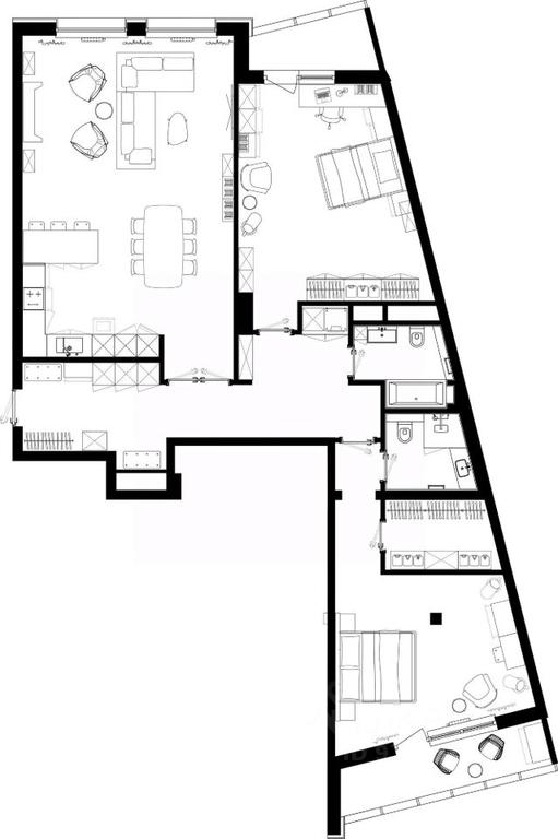 2-BD Apartment Sale, 148.4 sq. m. at River House (River Khaus), Sovetskaya ulitsa, 60, Schyolkovo, Moscow Region, Russia #1