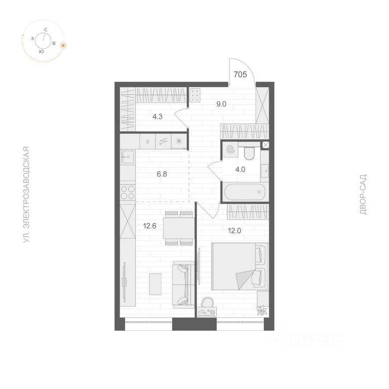 Apartment Sale, 48.7 sq. m. at ARTEL (Artel), Elektrozavodskaya Street, Moscow, Russia #1 Apartment Sale, 48.7 sq. m. at ARTEL (Artel), Elektrozavodskaya Street, Moscow, Russia #1