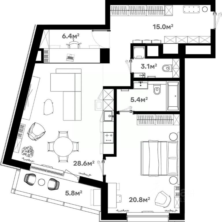 1-BD Apartment Sale, 86.1 sq. m. at River House (River Khaus), Sovetskaya ulitsa, 60, Schyolkovo, Moscow Region, Russia #1 1-BD Apartment Sale, 86.1 sq. m. at River House (River Khaus), Sovetskaya ulitsa, 60, Schyolkovo, Moscow Region, Russia #1
