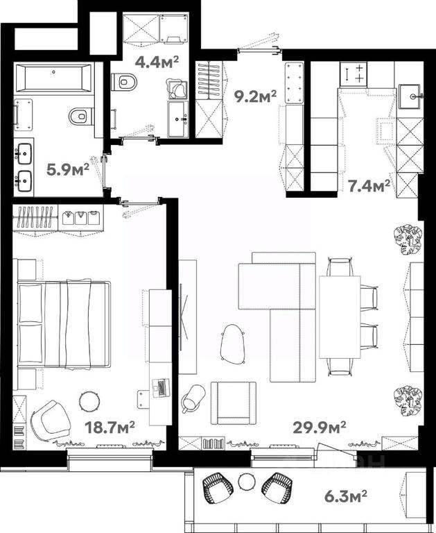 1-BD Apartment Sale, 79 sq. m. at River House (River Khaus), Sovetskaya ulitsa, 60, Schyolkovo, Moscow Region, Russia #1 1-BD Apartment Sale, 79 sq. m. at River House (River Khaus), Sovetskaya ulitsa, 60, Schyolkovo, Moscow Region, Russia #1