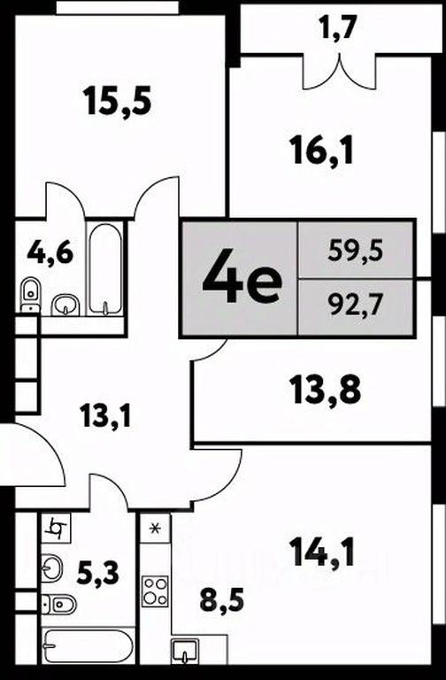 3-BD Apartment Sale, 92.7 sq. m. at Festival park-2, Festivalnaya Street, Moscow, Russia #1 3-BD Apartment Sale, 92.7 sq. m. at Festival park-2, Festivalnaya Street, Moscow, Russia #1