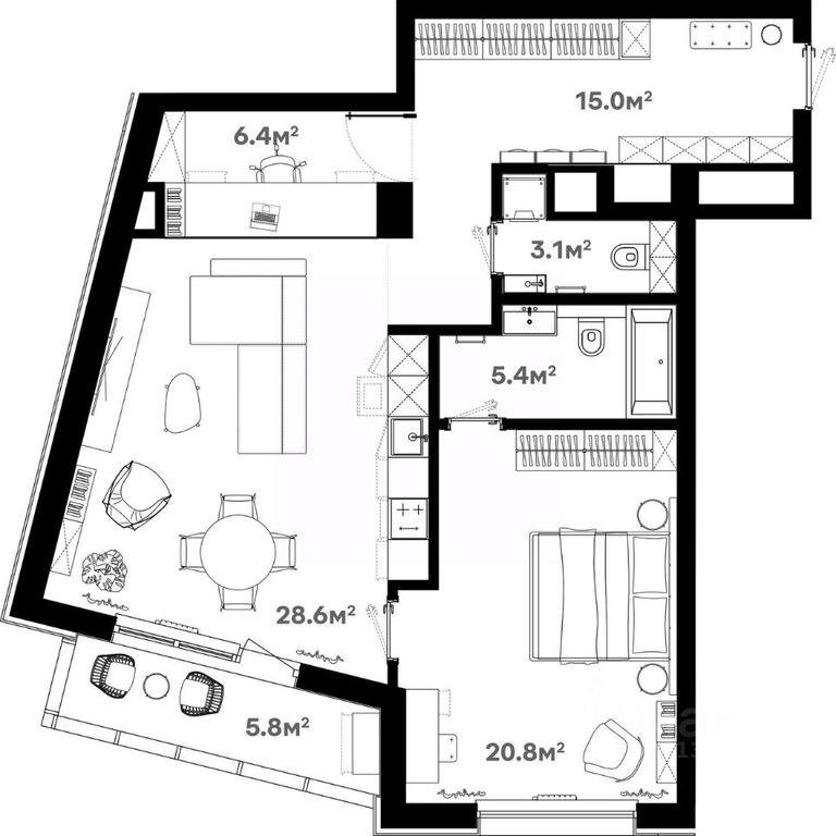 1-BD Apartment Sale, 86 sq. m. at River House (River Khaus), Sovetskaya ulitsa, 60, Schyolkovo, Moscow Region, Russia #1 1-BD Apartment Sale, 86 sq. m. at River House (River Khaus), Sovetskaya ulitsa, 60, Schyolkovo, Moscow Region, Russia #1
