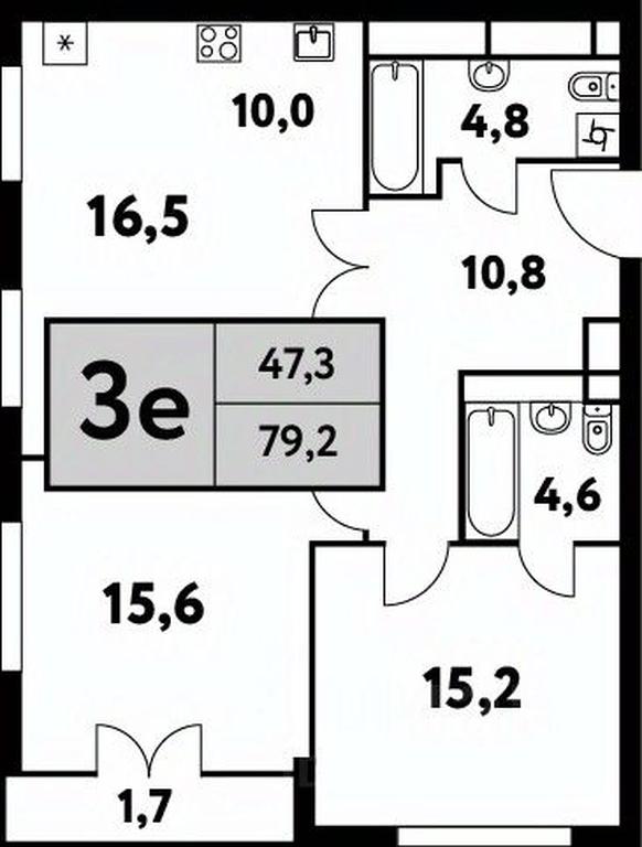 2-BD Apartment Sale, 79.2 sq. m. at Festival park-2, Festivalnaya Street, Moscow, Russia #1 2-BD Apartment Sale, 79.2 sq. m. at Festival park-2, Festivalnaya Street, Moscow, Russia #1