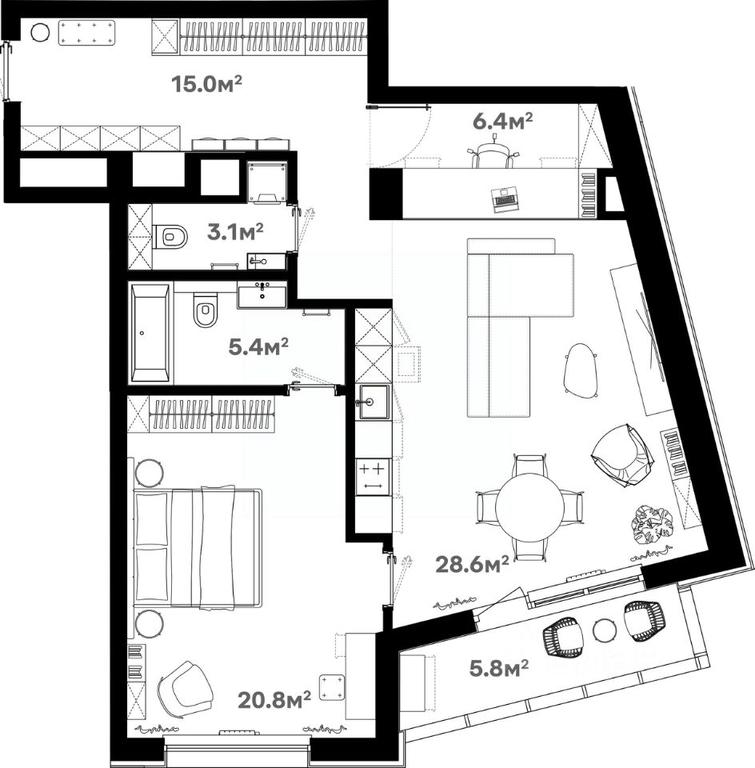 1-BD Apartment Sale, 86.1 sq. m. at River House (River Khaus), Sovetskaya ulitsa, 60, Schyolkovo, Moscow Region, Russia #1 1-BD Apartment Sale, 86.1 sq. m. at River House (River Khaus), Sovetskaya ulitsa, 60, Schyolkovo, Moscow Region, Russia #1
