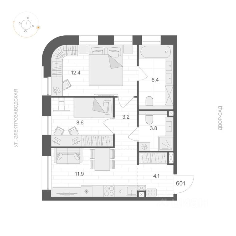 1-BD Apartment Sale, 50.4 sq. m. at ARTEL (Artel), Elektrozavodskaya Street, Moscow, Russia #1 1-BD Apartment Sale, 50.4 sq. m. at ARTEL (Artel), Elektrozavodskaya Street, Moscow, Russia #1