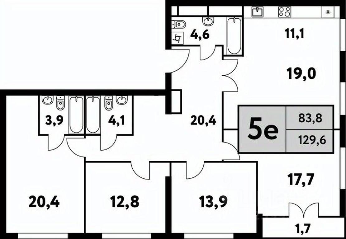 4-BD Apartment Sale, 129.6 sq. m. at Festival park-2, Festivalnaya Street, Moscow, Russia #1 4-BD Apartment Sale, 129.6 sq. m. at Festival park-2, Festivalnaya Street, Moscow, Russia #1