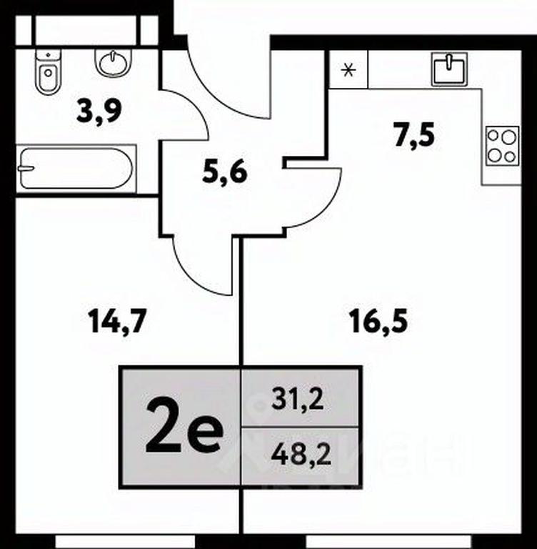 1-BD Apartment Sale, 48.2 sq. m. at Festival park-2, Festivalnaya Street, Moscow, Russia #1 1-BD Apartment Sale, 48.2 sq. m. at Festival park-2, Festivalnaya Street, Moscow, Russia #1