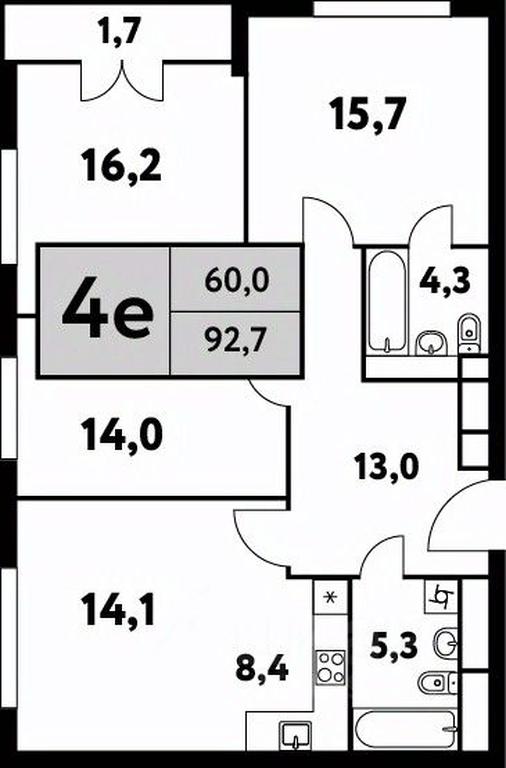 3-BD Apartment Sale, 92.7平方米 at Festival park-2, Festivalnaya Street, Moscow, Russia #1 3-BD Apartment Sale, 92.7平方米 at Festival park-2, Festivalnaya Street, Moscow, Russia #1
