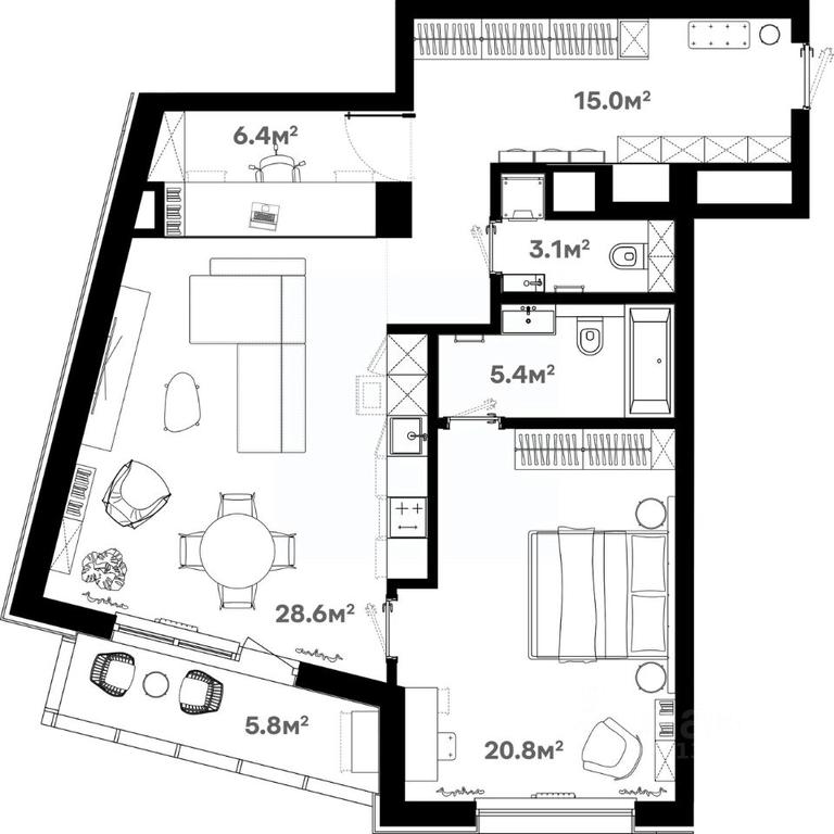 1-BD Apartment Sale, 85.9 sq. m. at River House (River Khaus), Sovetskaya ulitsa, 60, Schyolkovo, Moscow Region, Russia #1 1-BD Apartment Sale, 85.9 sq. m. at River House (River Khaus), Sovetskaya ulitsa, 60, Schyolkovo, Moscow Region, Russia #1