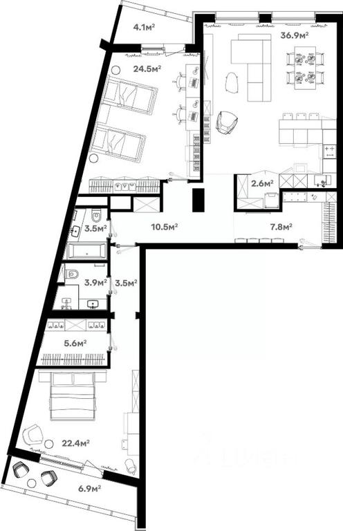 2-BD Apartment Sale, 130.6 sq. m. at River House (River Khaus), Sovetskaya ulitsa, 60, Schyolkovo, Moscow Region, Russia #1 2-BD Apartment Sale, 130.6 sq. m. at River House (River Khaus), Sovetskaya ulitsa, 60, Schyolkovo, Moscow Region, Russia #1