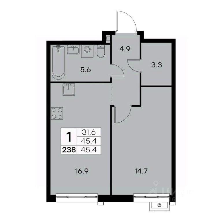 Apartment Sale, 45.4 sq. m. at Kurkino 15, Kurkinskoye Highway, 15, Moscow, Russia #2 Apartment Sale, 45.4 sq. m. at Kurkino 15, Kurkinskoye Highway, 15, Moscow, Russia #2