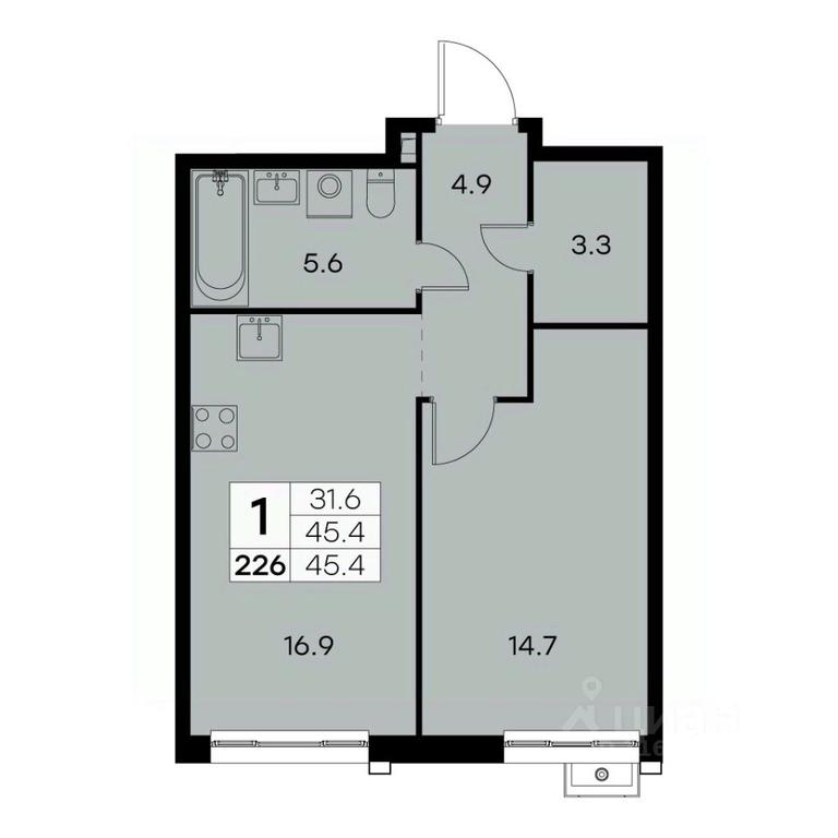 Apartment Sale, 45.4 sq. m. at Kurkino 15, Kurkinskoye Highway, 15, Moscow, Russia #1 Apartment Sale, 45.4 sq. m. at Kurkino 15, Kurkinskoye Highway, 15, Moscow, Russia #1