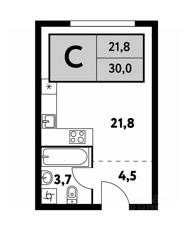 Apartment Sale, 26.5平方米 at Festival park-2, Festivalnaya Street, Moscow, Russia #1 Apartment Sale, 26.5平方米 at Festival park-2, Festivalnaya Street, Moscow, Russia #1