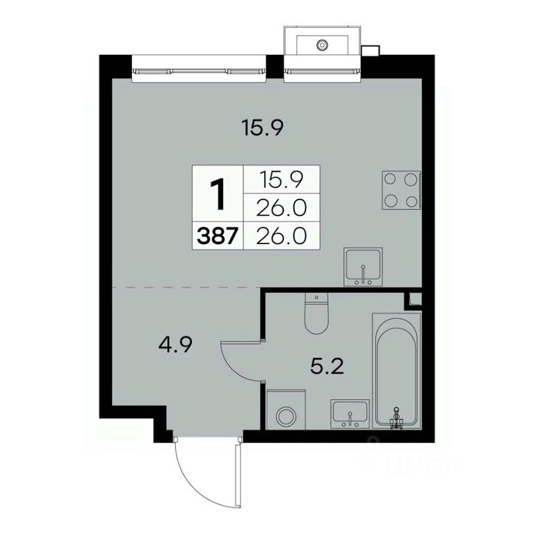 Apartment Sale, 26 sq. m. at Kurkino 15, Kurkinskoye Highway, 15, Moscow, Russia #1 Apartment Sale, 26 sq. m. at Kurkino 15, Kurkinskoye Highway, 15, Moscow, Russia #1