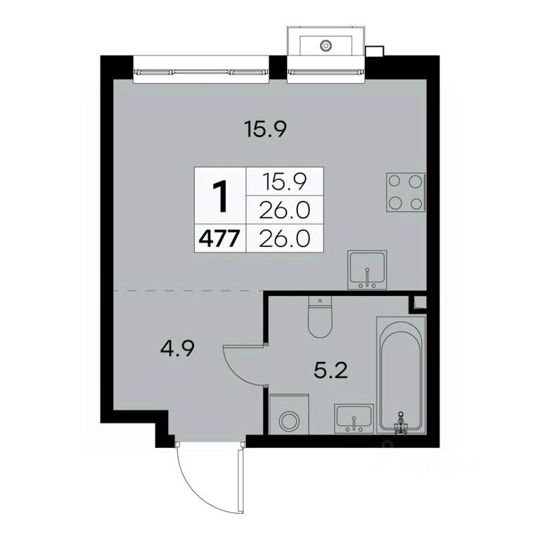 Apartment Sale, 26 sq. m. at Kurkino 15, Kurkinskoye Highway, 15, Moscow, Russia #2 Apartment Sale, 26 sq. m. at Kurkino 15, Kurkinskoye Highway, 15, Moscow, Russia #2