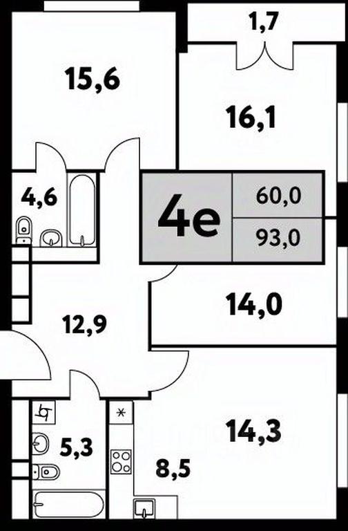 3-BD Apartment Sale, 93 sq. m. at Festival park-2, Festivalnaya Street, Moscow, Russia #1 3-BD Apartment Sale, 93 sq. m. at Festival park-2, Festivalnaya Street, Moscow, Russia #1